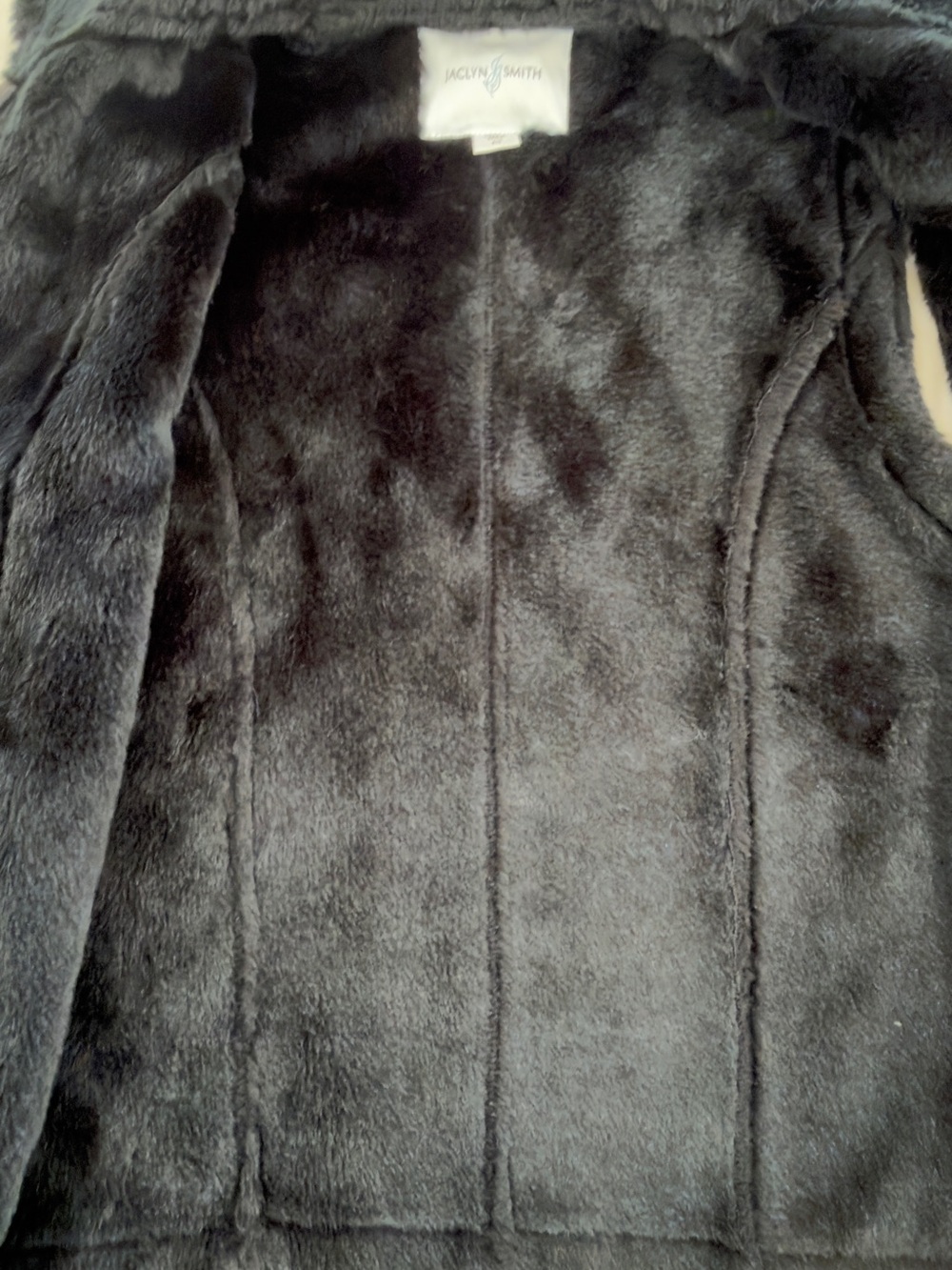 Jaclyn Smith Black Faux Shearling-Trim Vest - Picture 10 of 13